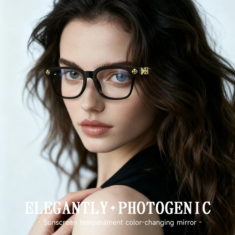 2026 New BEAU FIVE Retro Anti-Blue Light Square Frame Computer Protective Glasses Trendy Versatile High-Quality F114